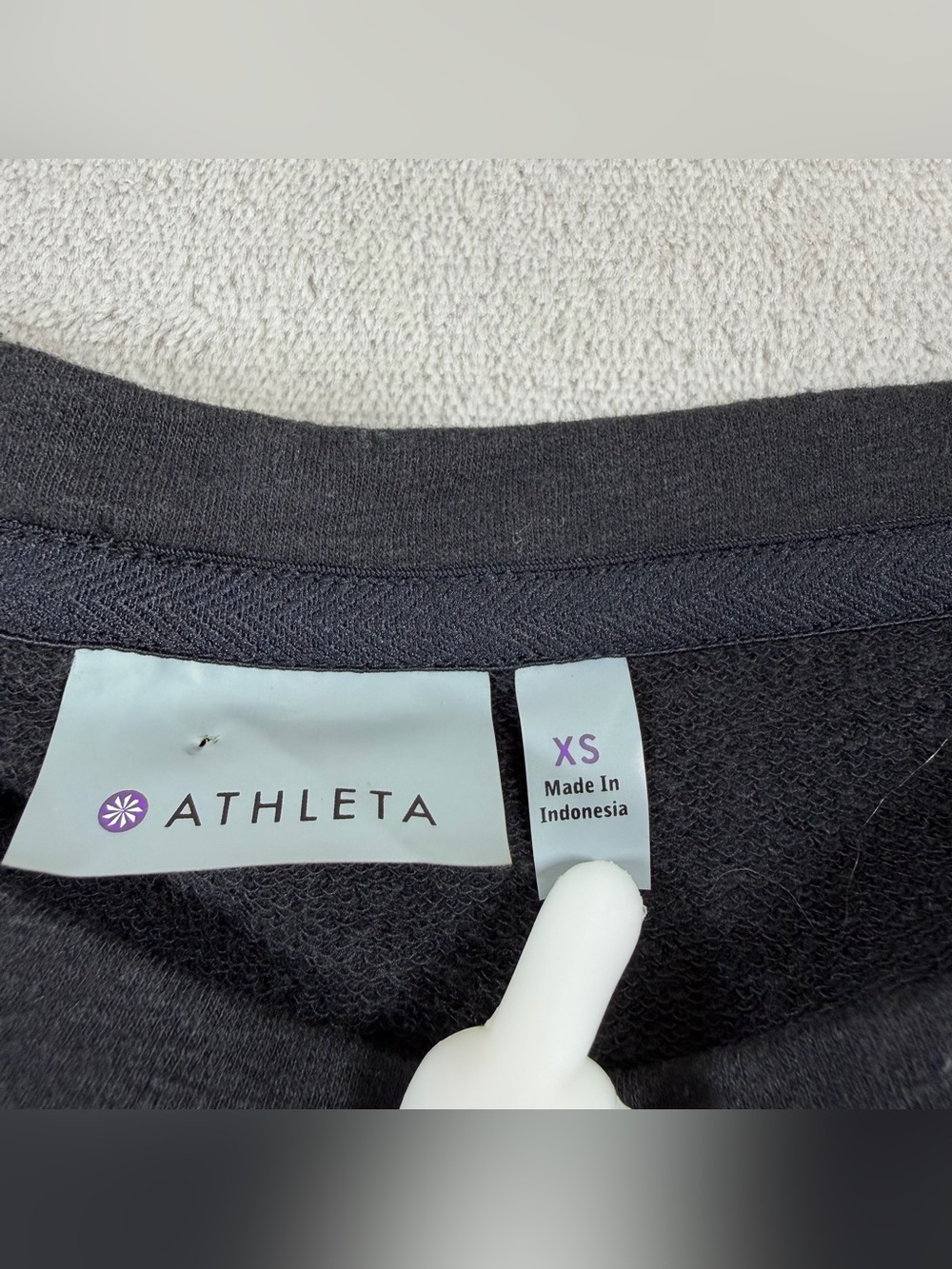 Athleta Energize Boat Neck Dress Womens XS Black Gray Colorblock‎ Cotton Blend - Picture 7 of 8